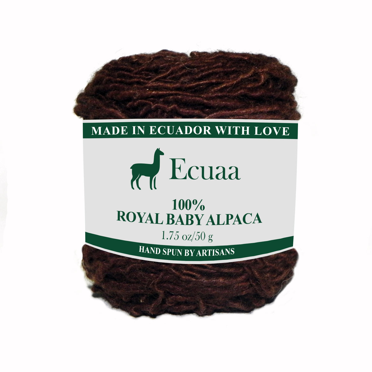 Royal Baby Alpaca yarn skein in espresso black