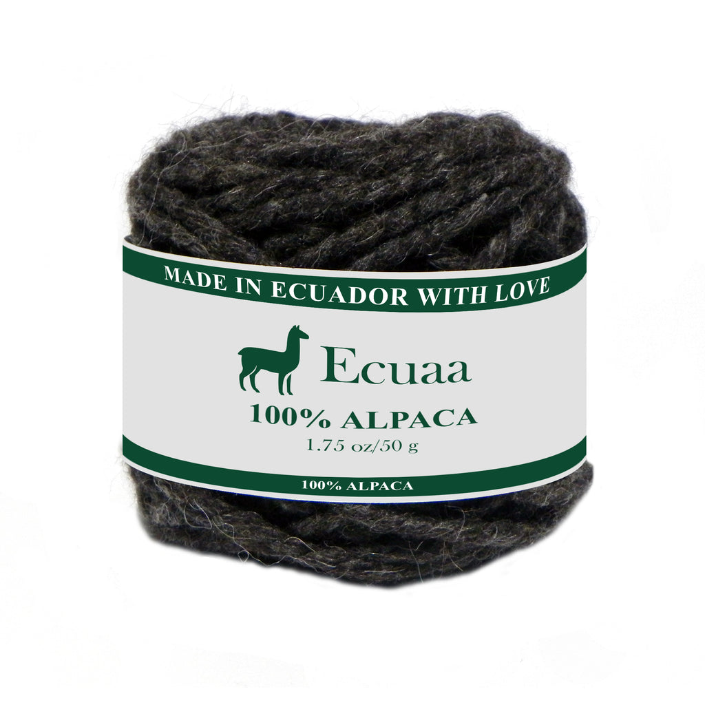 100% alpaca yarn skein in gray