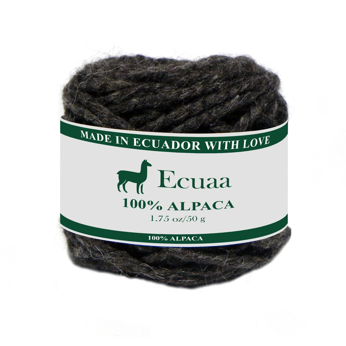 100% alpaca yarn skein in gray