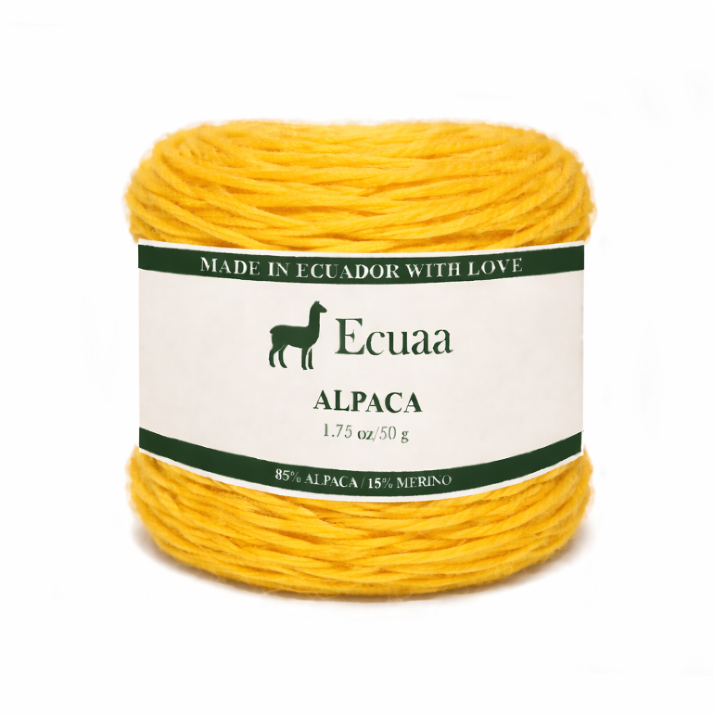 85% alpaca yarn skein in harvest yellow