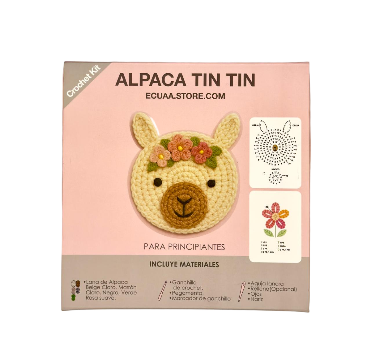 Alpaca crochet kit with yarn