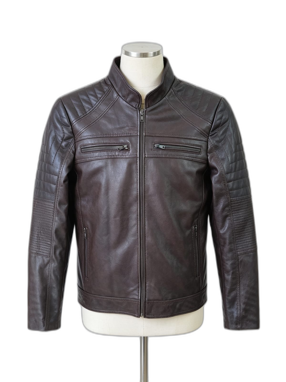 Chaqueta Titan de cuero genuino hecho a mano en Quito, Ecuador - vista 6