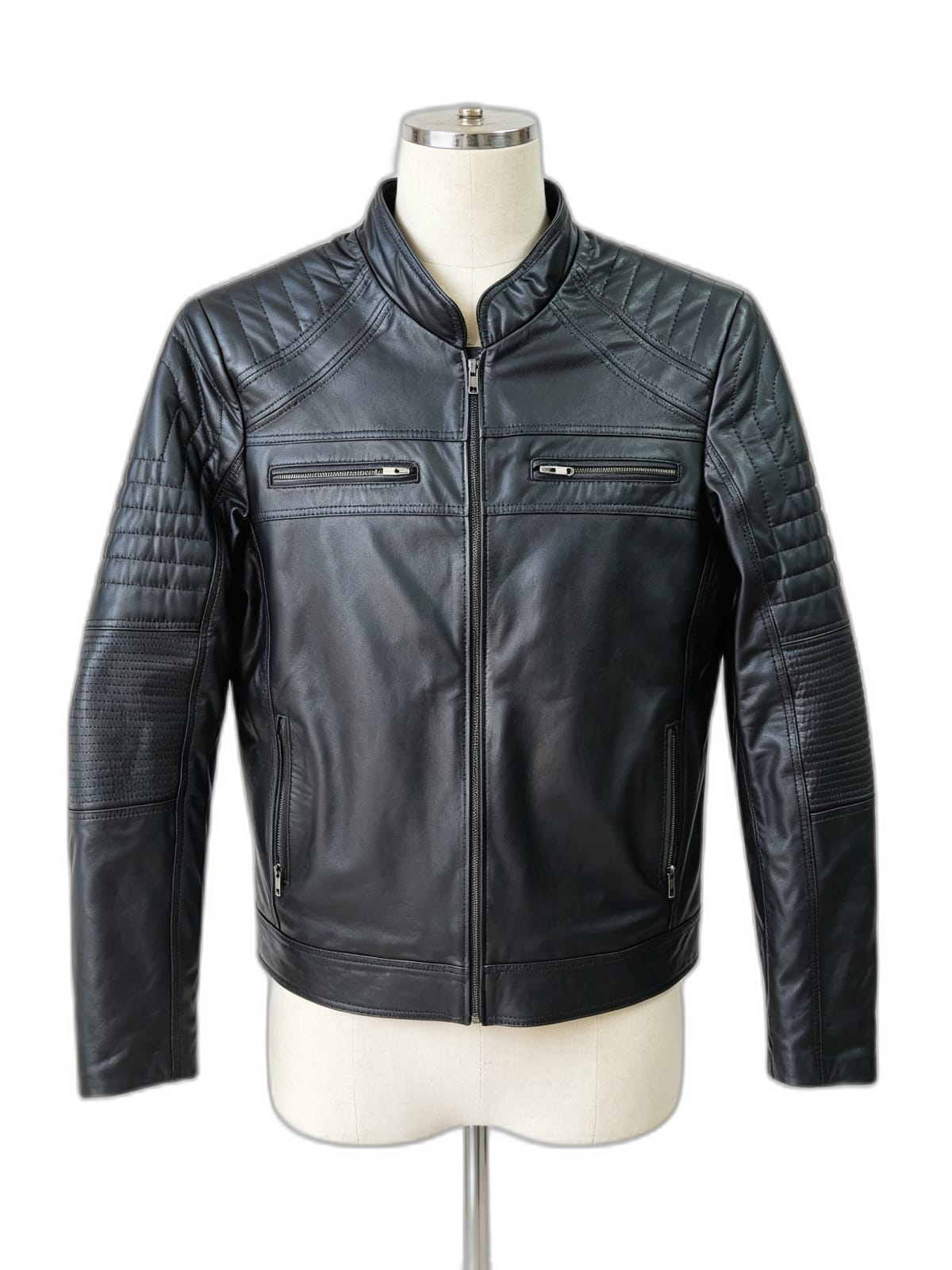 Chaqueta Titan de cuero genuino hecho a mano en Quito, Ecuador - vista 8