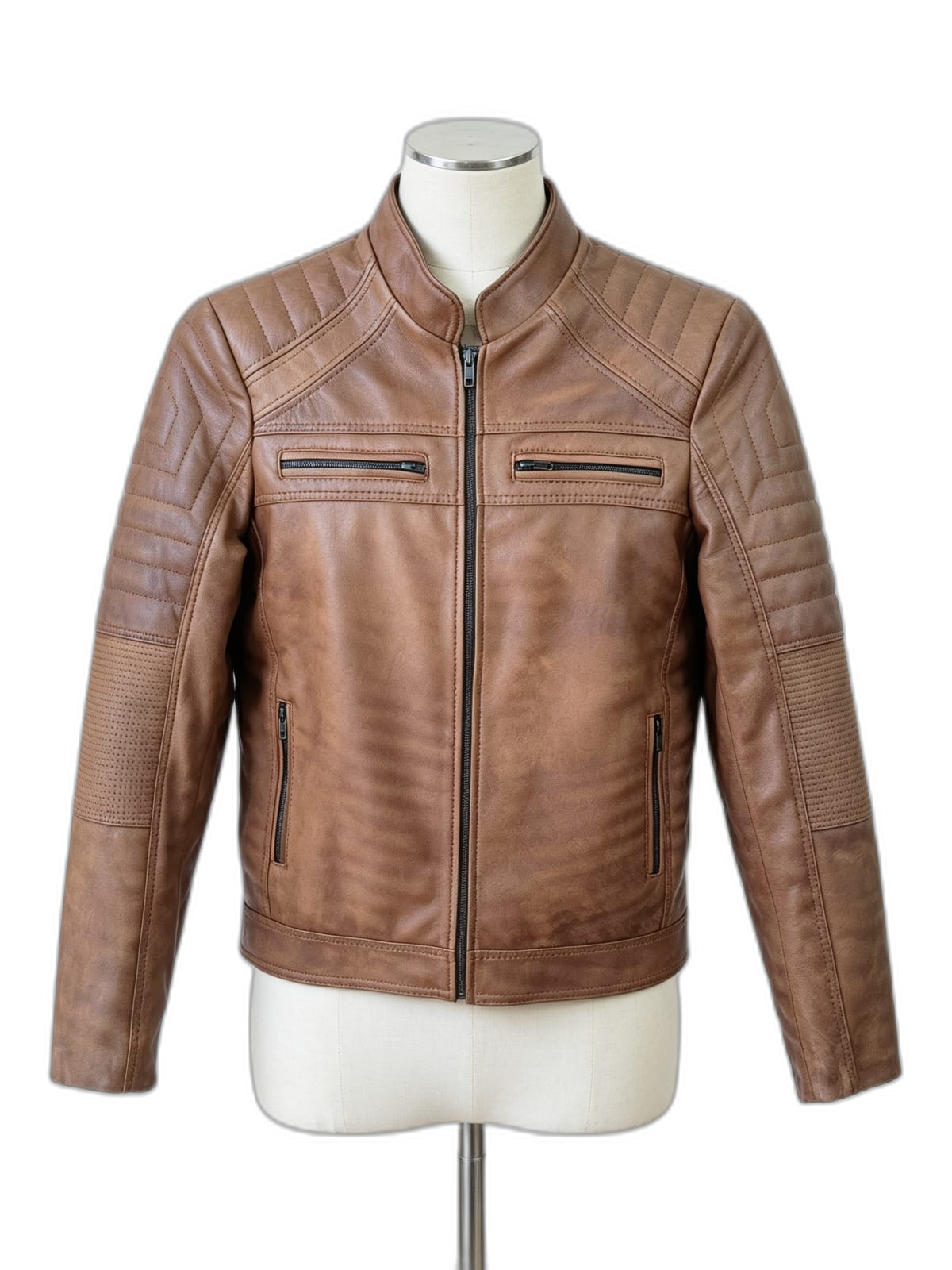 Chaqueta Titan de cuero genuino hecho a mano en Quito, Ecuador - vista 3