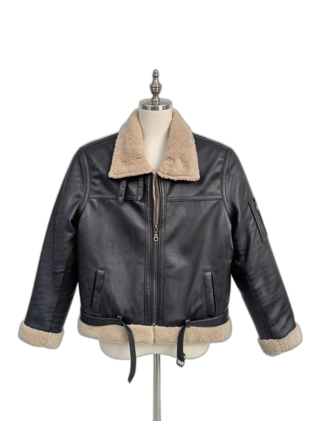 Chaqueta Maverick de cuero genuino hecho a mano en Quito, Ecuador - vista 8