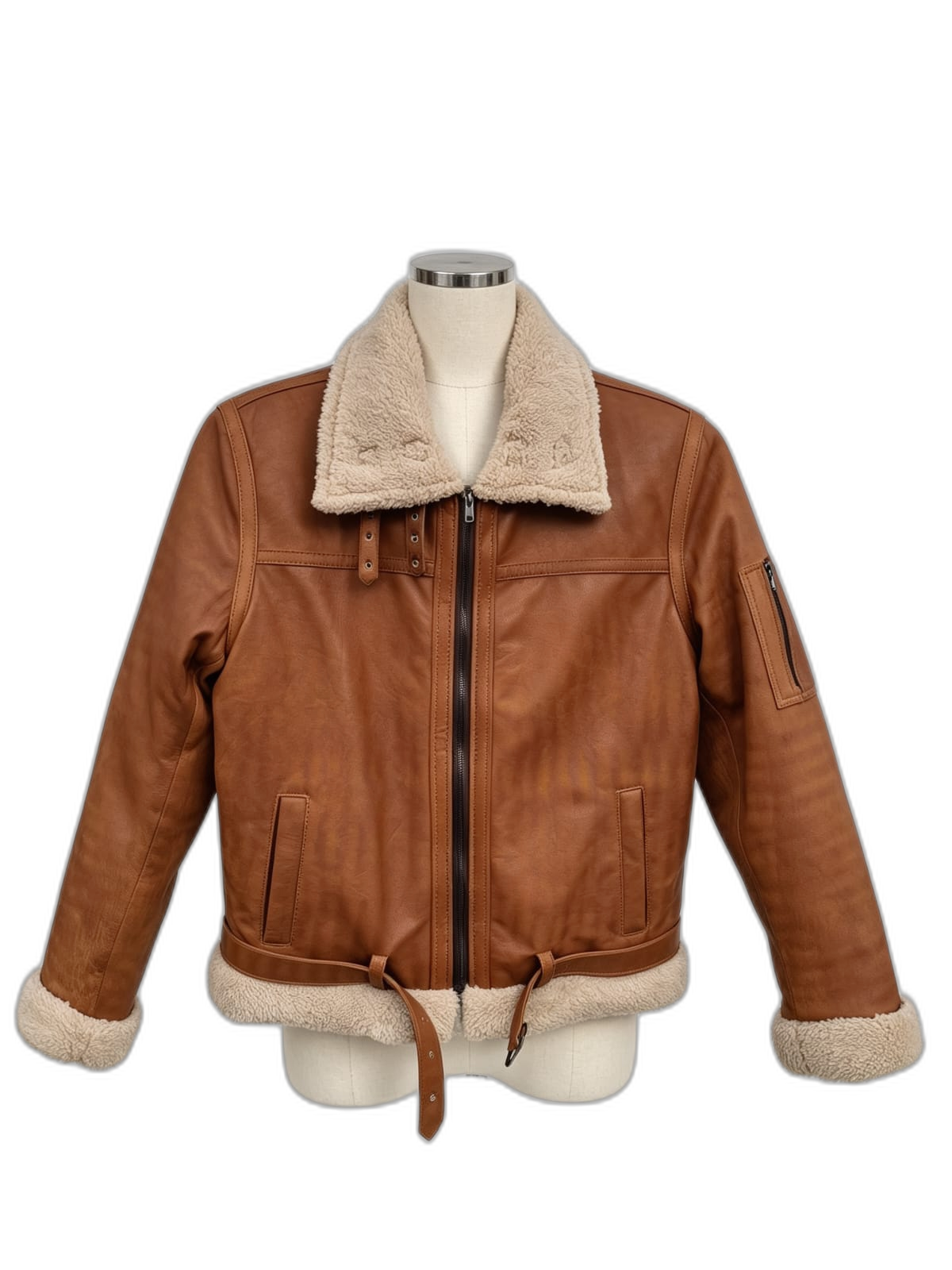Chaqueta Maverick de cuero genuino hecho a mano en Quito, Ecuador - vista 5