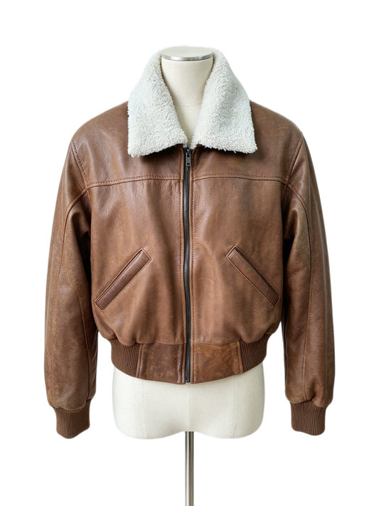 Chaqueta Milán de cuero genuino hecho a mano en Quito, Ecuador - vista 1