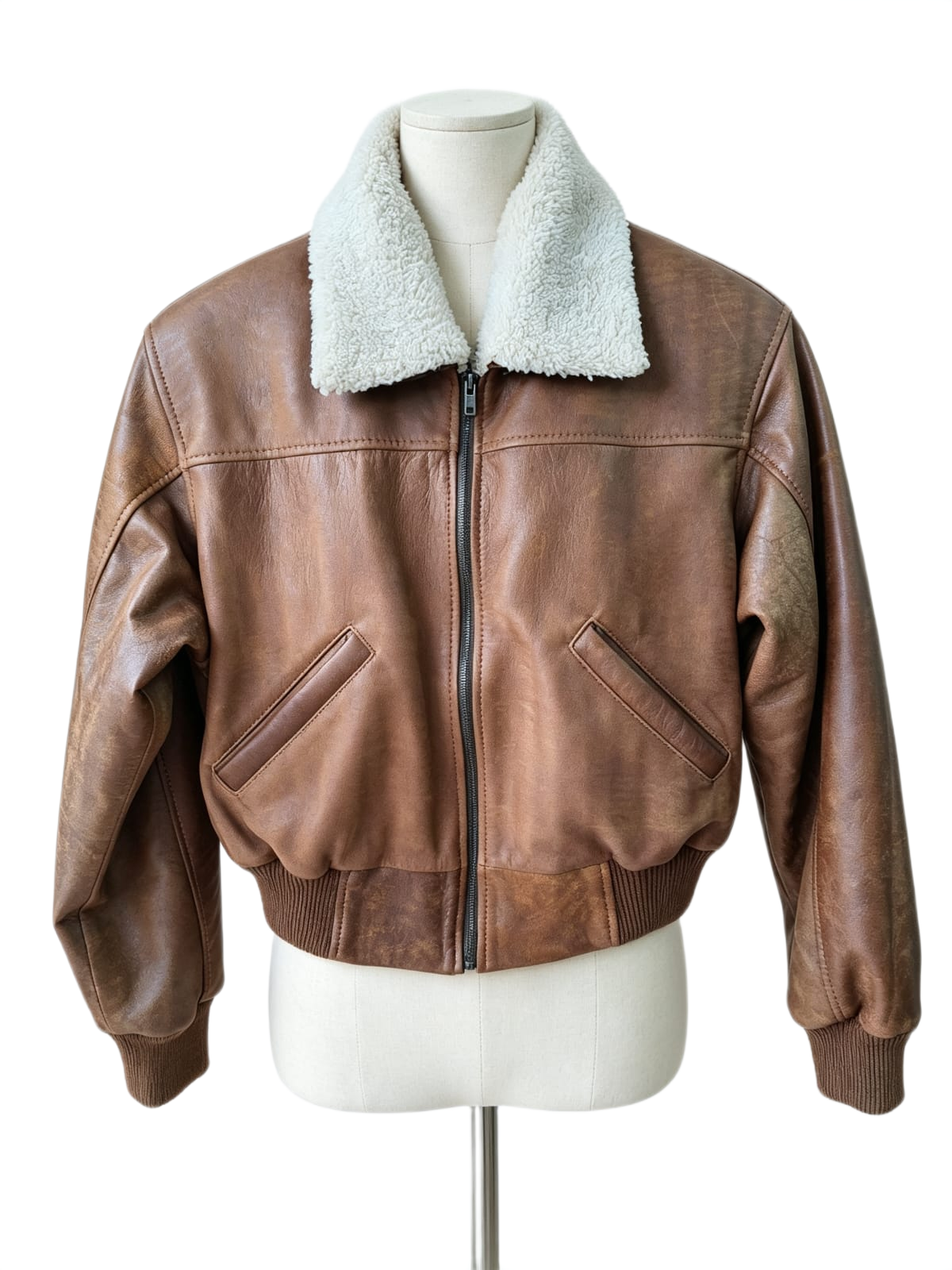 Chaqueta Milán de cuero genuino hecho a mano en Quito, Ecuador - vista 9