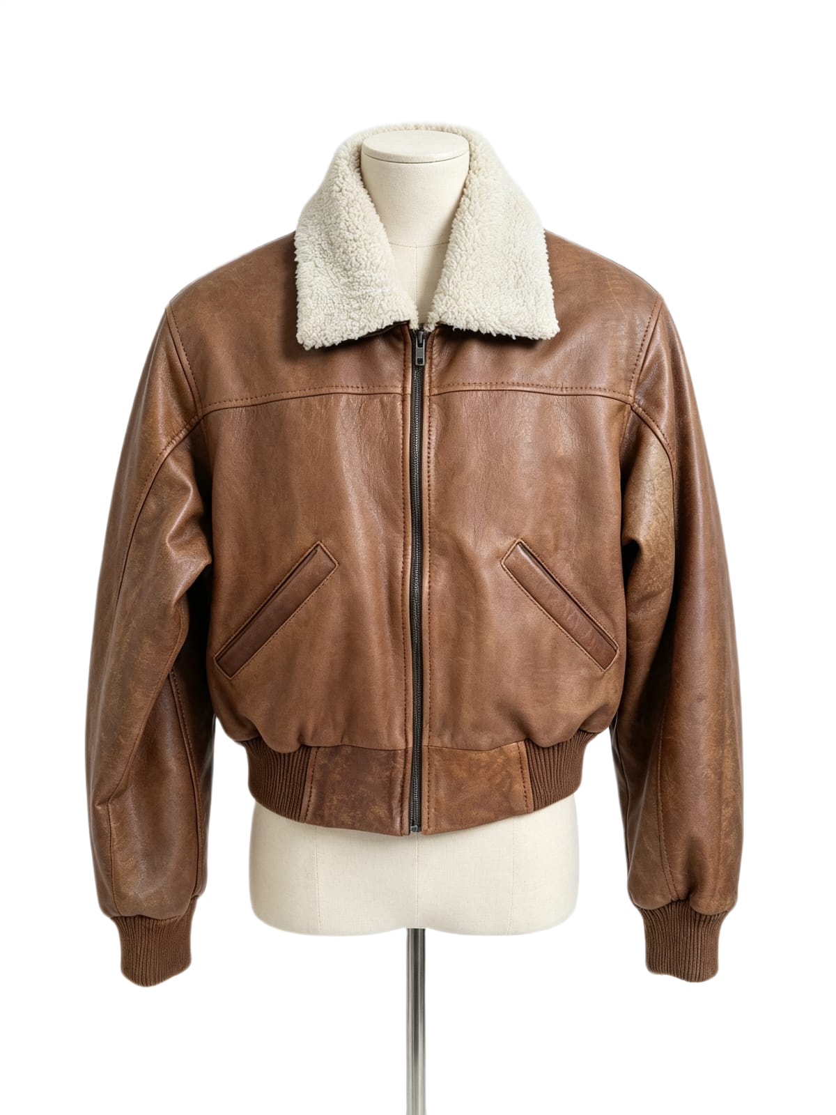 Chaqueta Milán de cuero genuino hecho a mano en Quito, Ecuador - vista 3