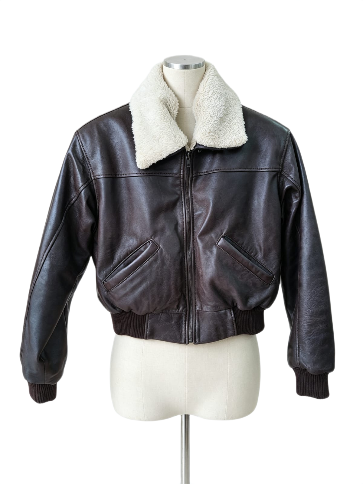 Chaqueta Milán de cuero genuino hecho a mano en Quito, Ecuador - vista 6