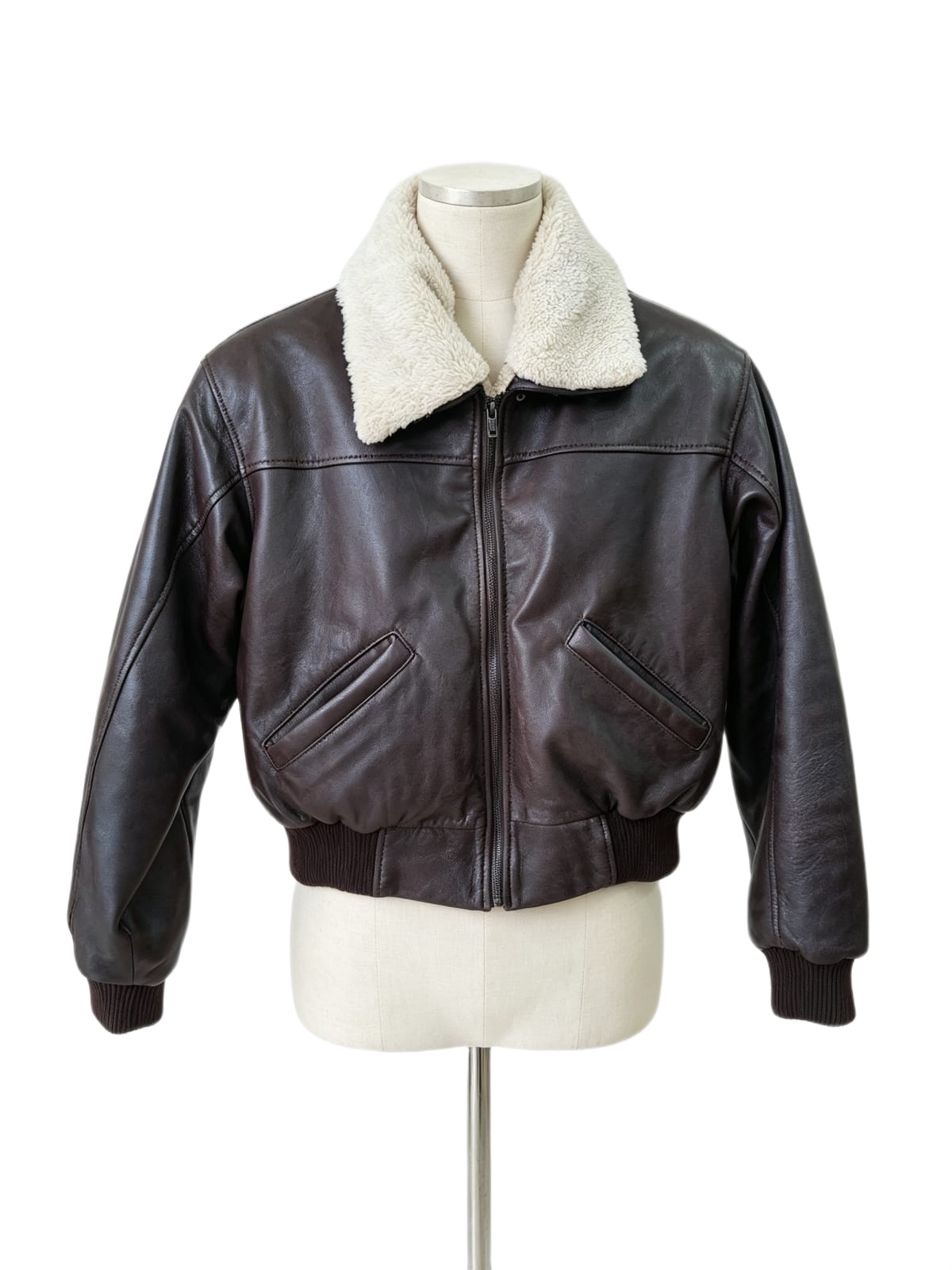 Chaqueta Milán de cuero genuino hecho a mano en Quito, Ecuador - vista 8