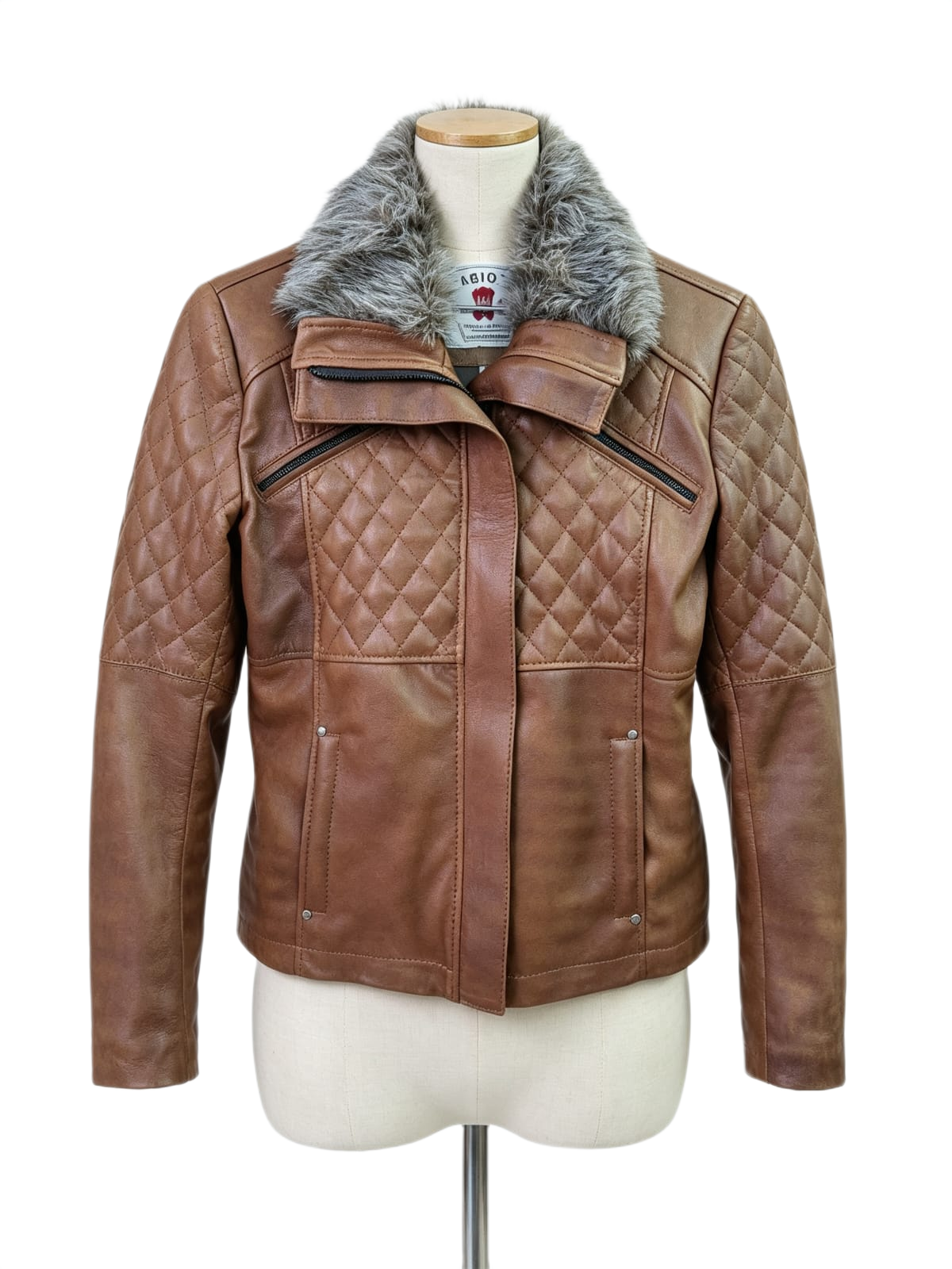 Chaqueta Mara de cuero genuino hecho a mano en Quito, Ecuador - vista 2
